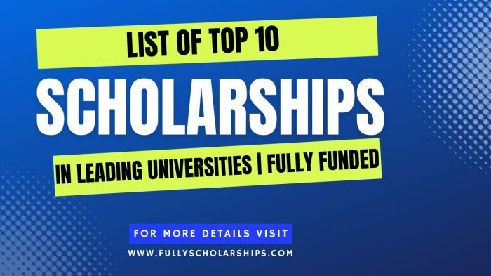 List of Top 10 Scholarships 2025 in Top-Ranked Universities | Fully ...
